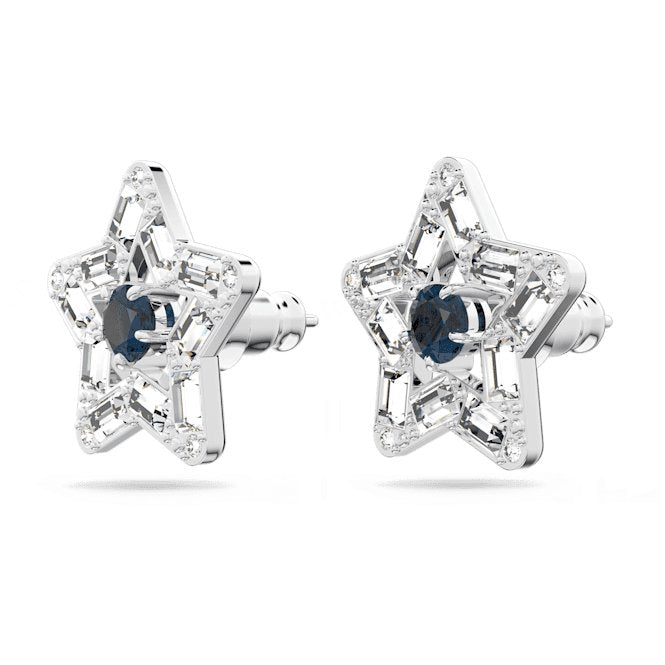 Stella Stud Star Blue Rhodium Plated Earrings 5639188Swarovski5639188