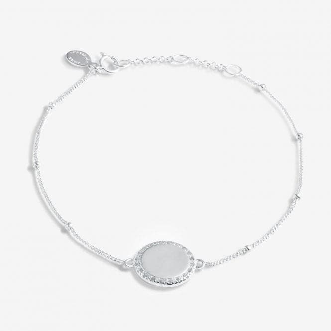 Sterling Silver 18th Birthday Disc Pave 16cm + 3cm Bracelet JJS0009Joma JewelleryJJS0009