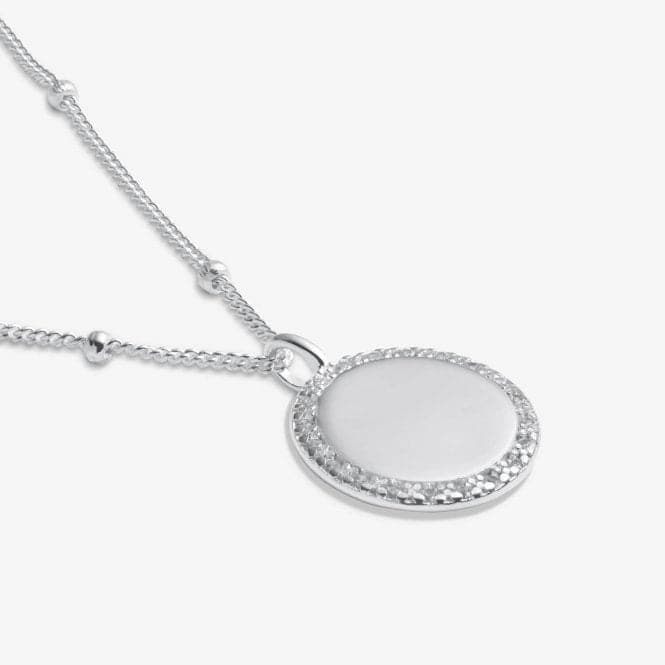 Sterling Silver 18th Birthday Disc Pave 46cm + 5cm Necklace JJS0020Joma JewelleryJJS0020