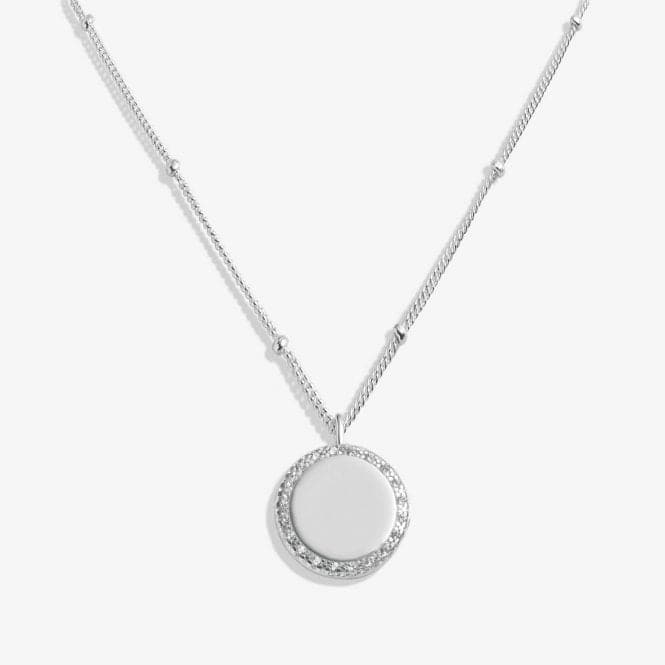 Sterling Silver 18th Birthday Disc Pave 46cm + 5cm Necklace JJS0020Joma JewelleryJJS0020