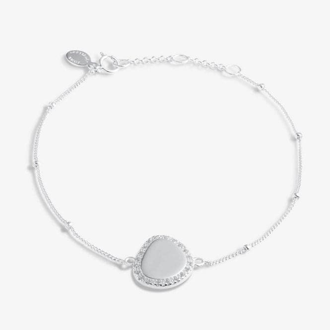 Sterling Silver Amazing Auntie Pebble Pave 16cm + 3cm Bracelet JJS0004Joma JewelleryJJS0004