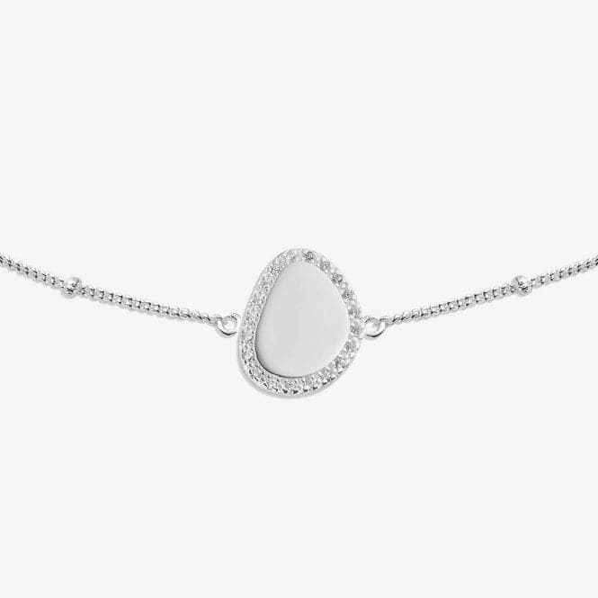 Sterling Silver Amazing Auntie Pebble Pave 16cm + 3cm Bracelet JJS0004Joma JewelleryJJS0004