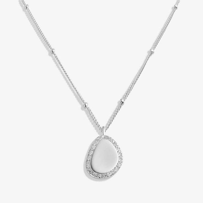 Sterling Silver Amazing Auntie Pebble Pave 46cm + 5cm Necklace JJS0016Joma JewelleryJJS0016