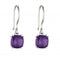 Sterling Silver Amethyst Cushion Earrings E5848MBeginningsE5848M