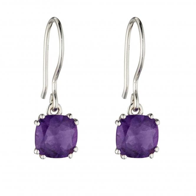 Sterling Silver Amethyst Cushion Earrings E5848MBeginningsE5848M