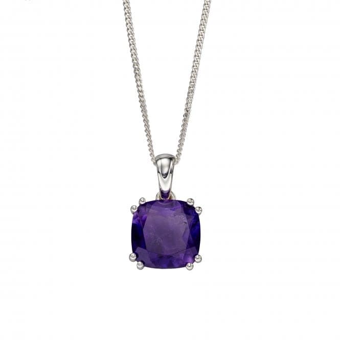 Sterling Silver Amethyst Cushion Pendant P4860MBeginningsP4860M