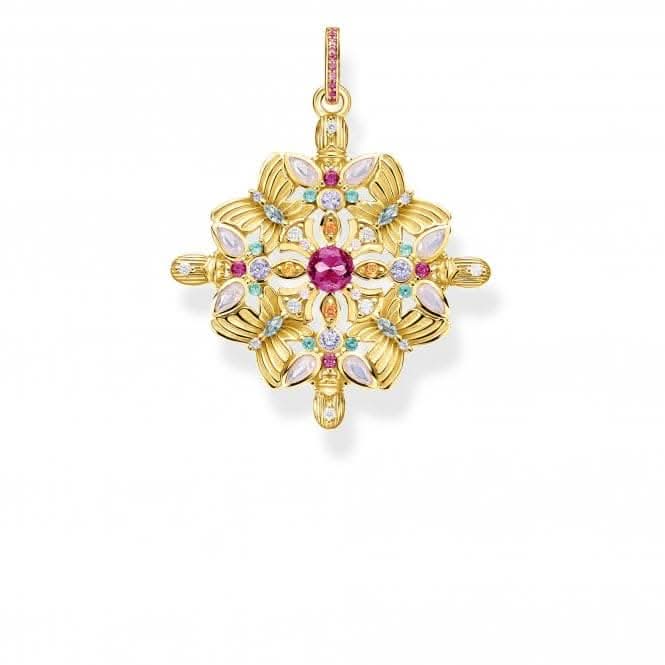 Sterling Silver Amulet kaleidoscope Gold Butterfly Pendant PE877 - 996 - 7Thomas Sabo Sterling SilverPE877 - 996 - 7