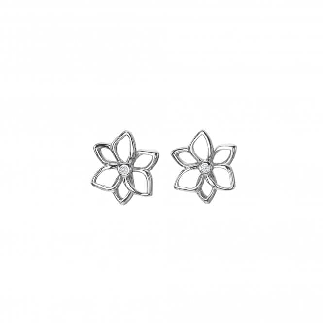 Sterling Silver Amulets Flower Earrings DE711Hot DiamondsDE711