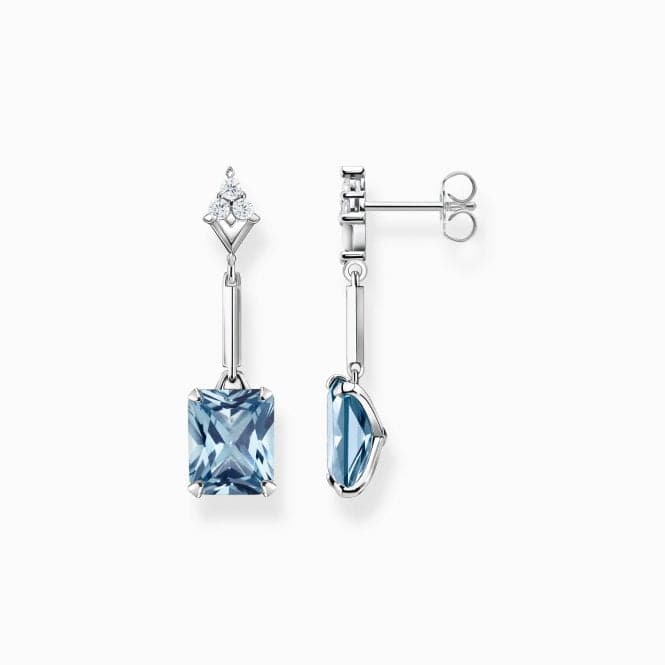 Sterling Silver Aquamarine Coloured Stone Earrings H2177 - 059 - 1Thomas Sabo Sterling SilverH2177 - 059 - 1