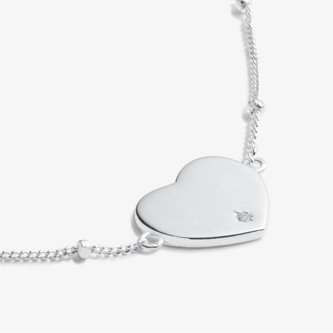 Sterling Silver Beautiful Friend Heart Zirconia 16cm + 3cm Bracelet JJS0007Joma JewelleryJJS0007