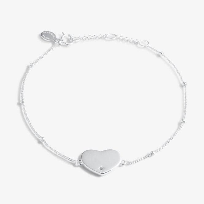 Sterling Silver Beautiful Friend Heart Zirconia 16cm + 3cm Bracelet JJS0007Joma JewelleryJJS0007