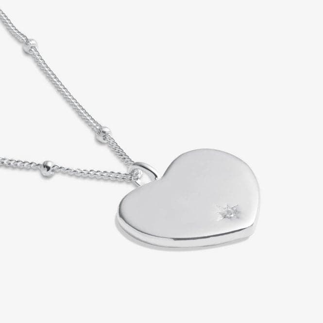 Sterling Silver Beautiful Friend Heart Zirconia 46cm + 5cm Necklace JJS0018Joma JewelleryJJS0018