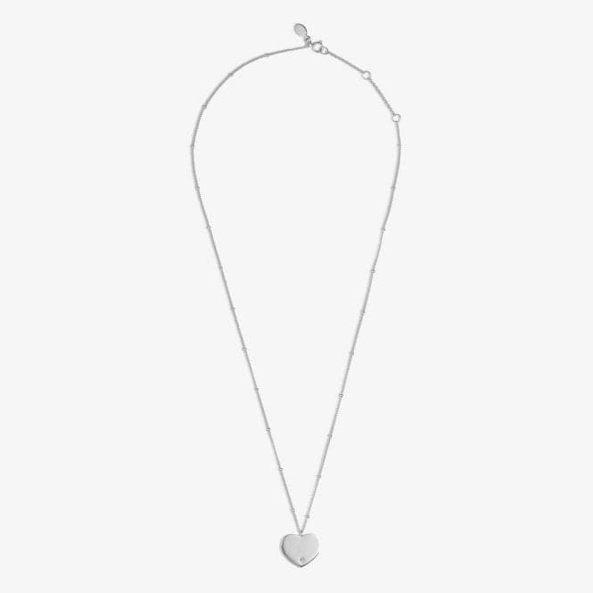 Sterling Silver Beautiful Friend Heart Zirconia 46cm + 5cm Necklace JJS0018Joma JewelleryJJS0018