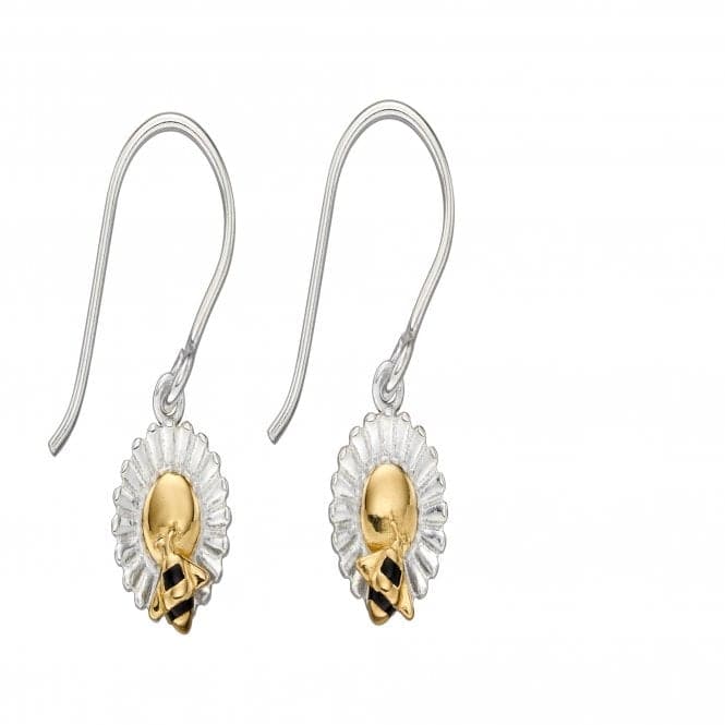 Sterling Silver Bee Flower Drop Earrings E5818BeginningsE5818