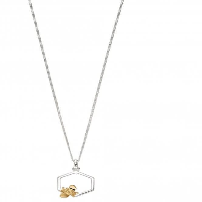 Sterling Bee Honeycomb Pendant P4839