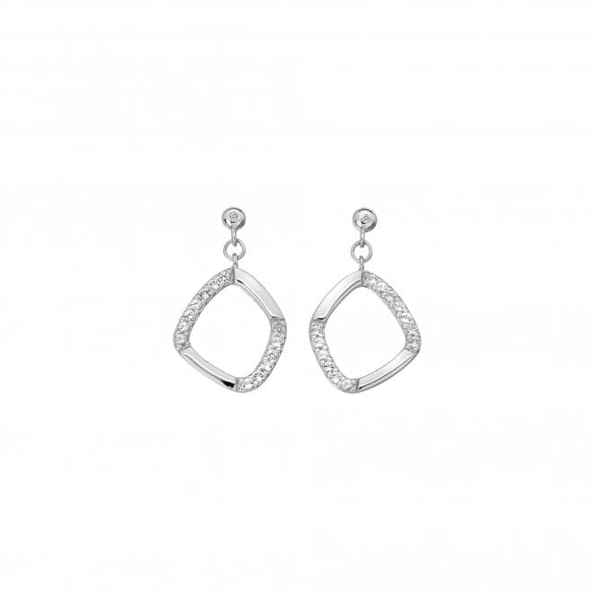 Sterling Silver Behold White Topaz Earrings DE646Hot DiamondsDE646