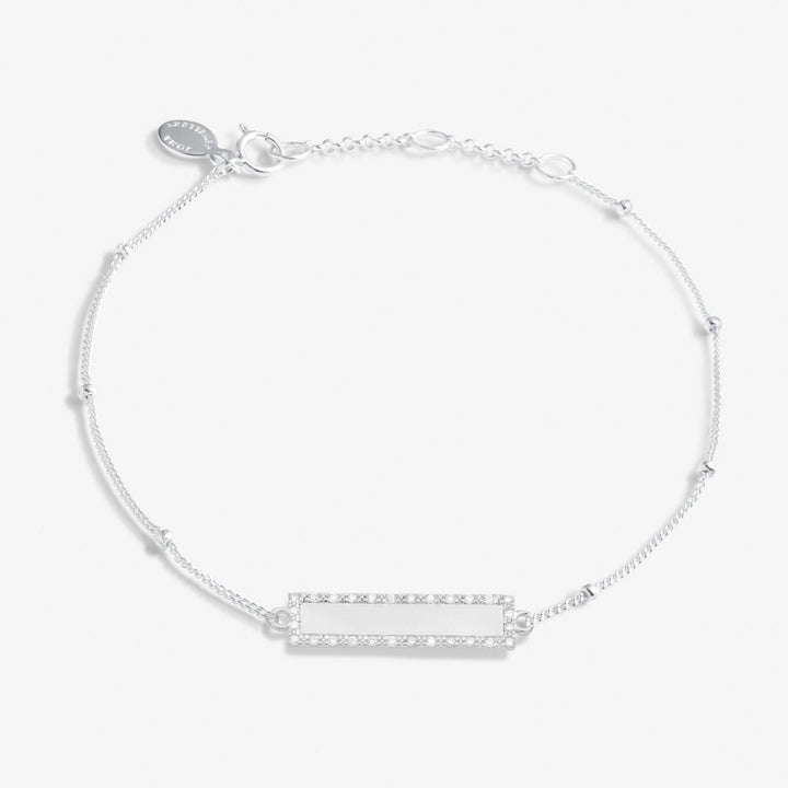 Sterling Silver Birthday Girl Pave Bar Bracelet JJS0057Joma JewelleryJJS0057