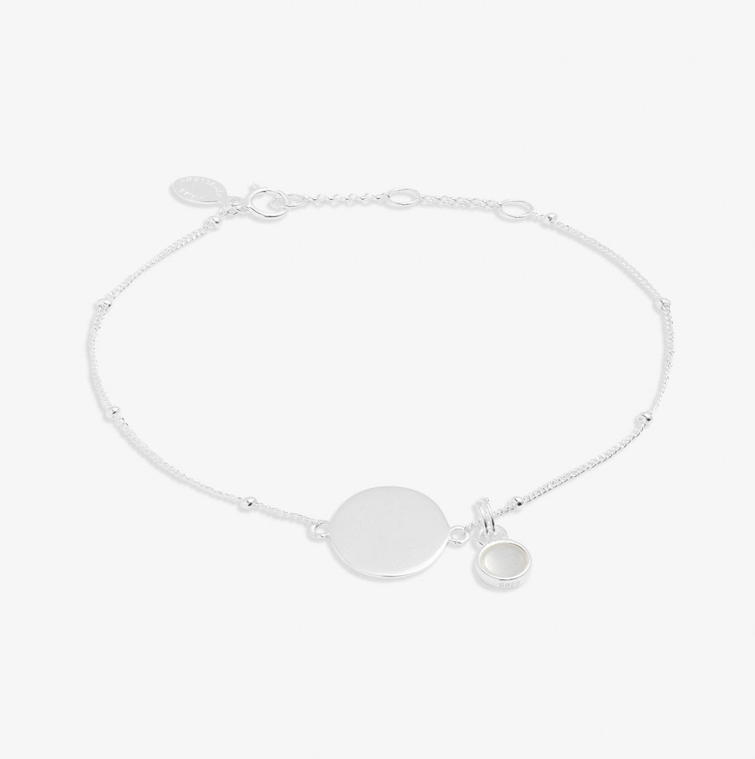 Sterling Silver Birthstone A Little April Bracelet JJS0085Joma JewelleryJJS0085