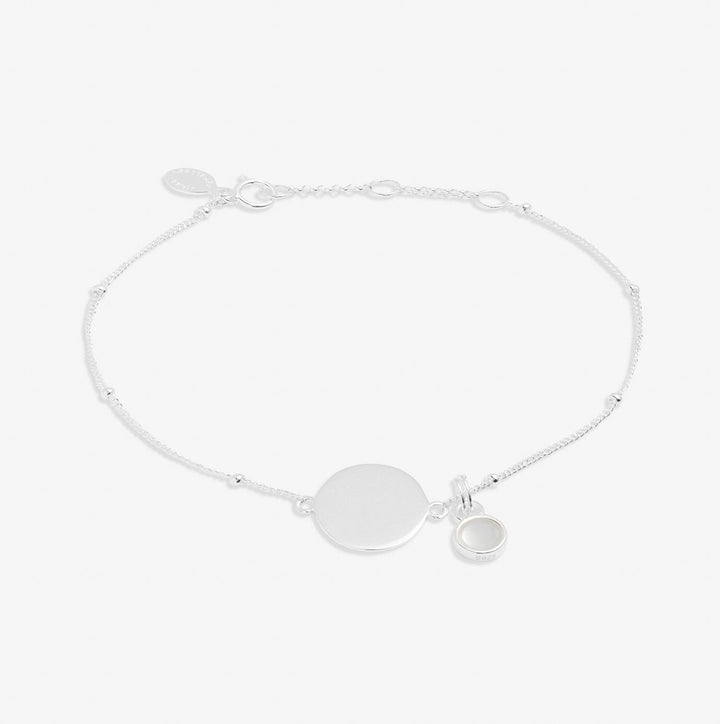 Sterling Silver Birthstone A Little April Bracelet JJS0085Joma JewelleryJJS0085