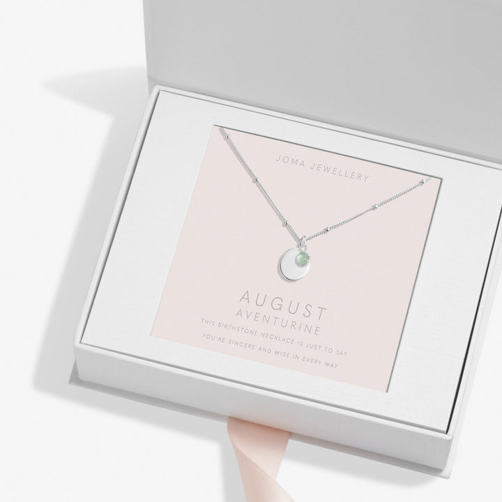 Sterling Silver Birthstone A Little August Necklace JJS0077Joma JewelleryJJS0077