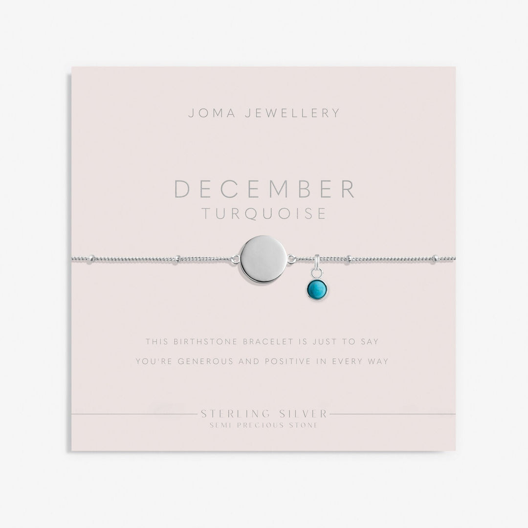 Sterling Silver Birthstone A Little December Bracelet JJS0093Joma JewelleryJJS0093