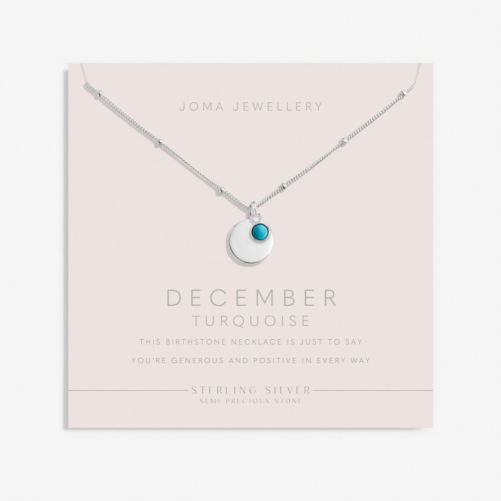 Sterling Silver Birthstone A Little December Necklace JJS0081Joma JewelleryJJS0081