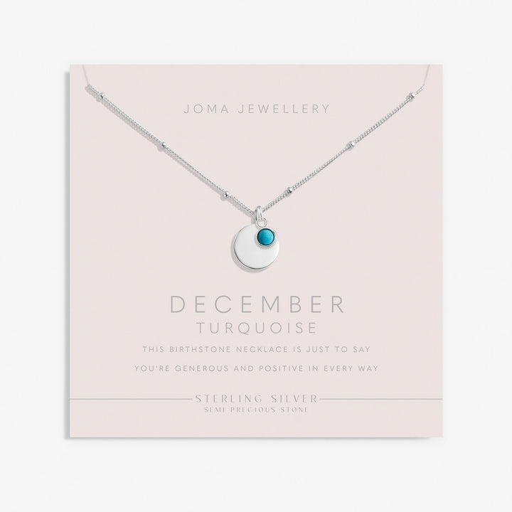 Sterling Silver Birthstone A Little December Necklace JJS0081Joma JewelleryJJS0081