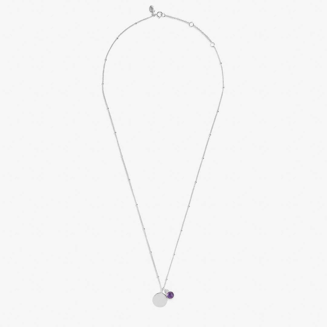 Sterling Silver Birthstone A Little February Necklace JJS0071Joma JewelleryJJS0071