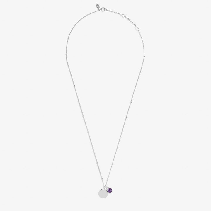 Sterling Silver Birthstone A Little February Necklace JJS0071Joma JewelleryJJS0071