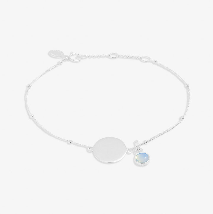 Sterling Silver Birthstone A Little June Bracelet JJS0087Joma JewelleryJJS0087