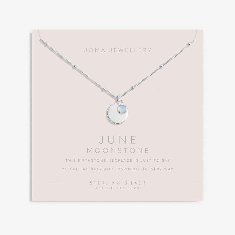 Sterling Silver Birthstone A Little June Necklace JJS0075Joma JewelleryJJS0075