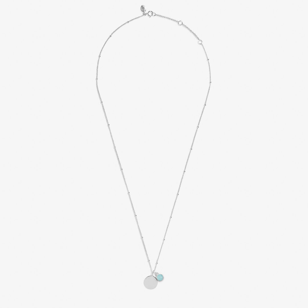 Sterling Silver Birthstone A Little March Necklace JJS0072Joma JewelleryJJS0072