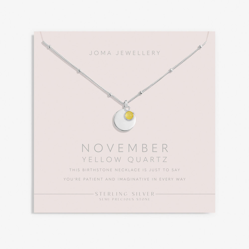 Sterling Silver Birthstone A Little November Necklace JJS0080Joma JewelleryJJS0080