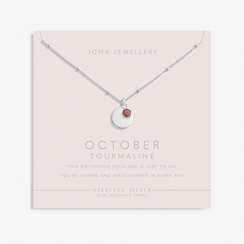 Sterling Silver Birthstone A Little October Necklace JJS0079Joma JewelleryJJS0079