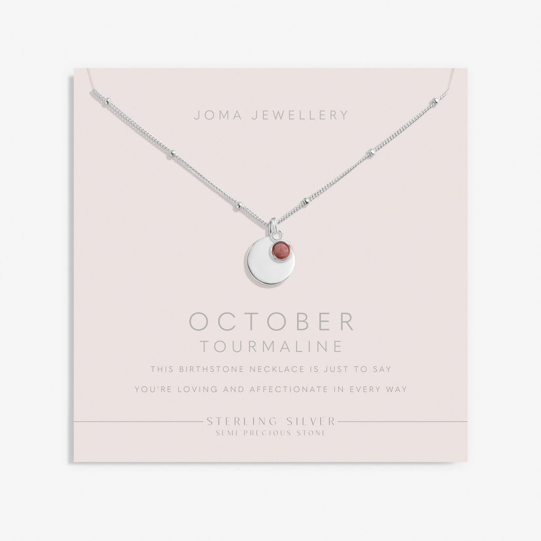 Sterling Silver Birthstone A Little October Necklace JJS0079Joma JewelleryJJS0079