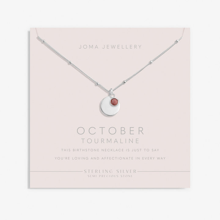 Sterling Silver Birthstone A Little October Necklace JJS0079Joma JewelleryJJS0079