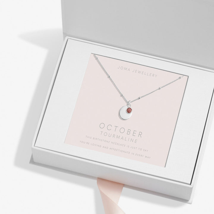 Sterling Silver Birthstone A Little October Necklace JJS0079Joma JewelleryJJS0079