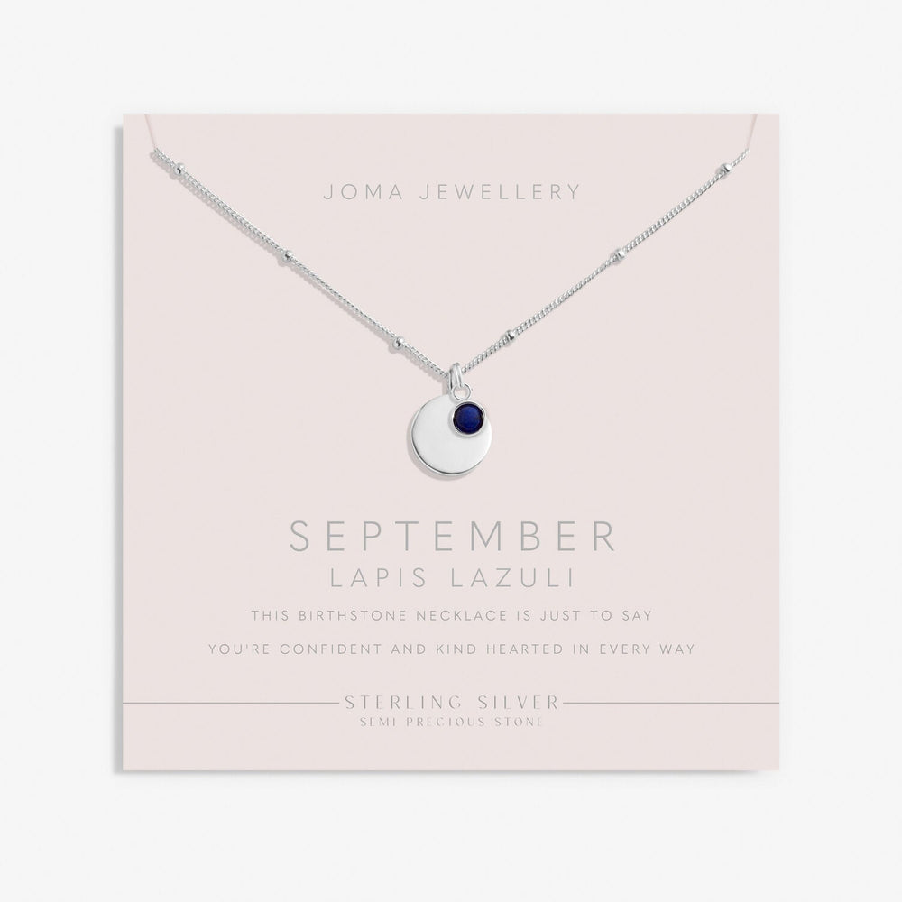 Sterling Silver Birthstone A Little September Necklace JJS0078Joma JewelleryJJS0078