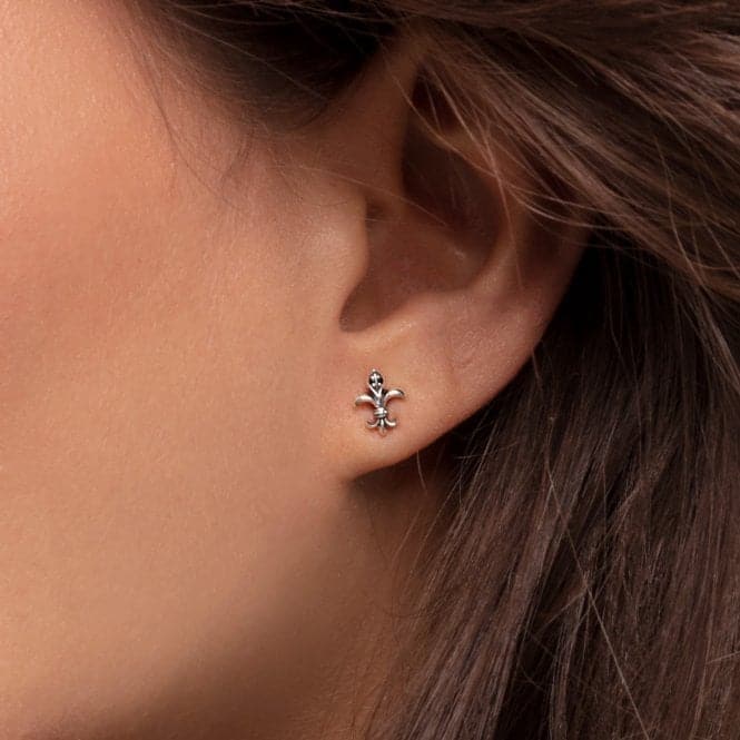 Sterling Silver Black Fleur - De - Lis Ear Studs H2113 - 643 - 11Thomas Sabo Sterling SilverH2113 - 643 - 11