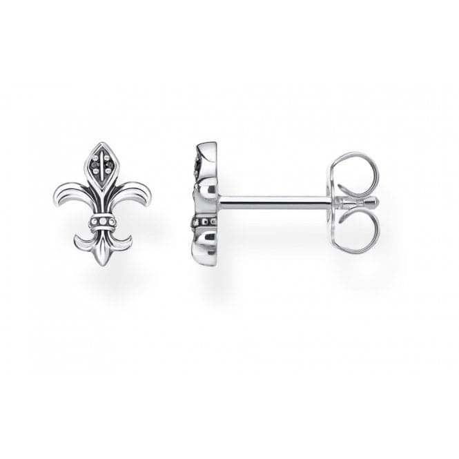 Sterling Silver Black Fleur - De - Lis Ear Studs H2113 - 643 - 11Thomas Sabo Sterling SilverH2113 - 643 - 11