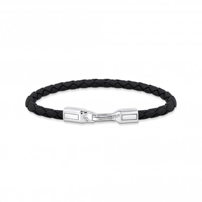 Sterling Silver Black Leather Bracelet A2149 - 682 - 11Thomas Sabo Sterling SilverA2149 - 682 - 11 - L21