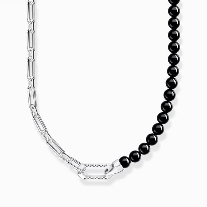 Sterling Silver Black Onyx Beads And Chain Necklace KE2179 - 507 - 11Thomas Sabo Sterling SilverKE2179 - 507 - 11