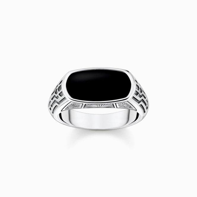 Sterling Silver Black Onyx Signet Ring TR2429 - 507 - 11Thomas Sabo Sterling SilverTR2429 - 507 - 11 - 66