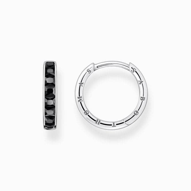 Sterling Silver Black Pavé Stones Earrings CR668 - 643 - 11Thomas Sabo Sterling SilverCR668 - 643 - 11