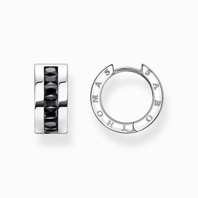 Sterling Silver Black Pavé Stones Earrings CR670 - 643 - 11Thomas Sabo Sterling SilverCR670 - 643 - 11