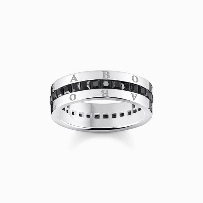 Sterling Silver Black Pavé Stones Ring TR2361 - 643 - 11Thomas Sabo Sterling SilverTR2361 - 643 - 11 - 58