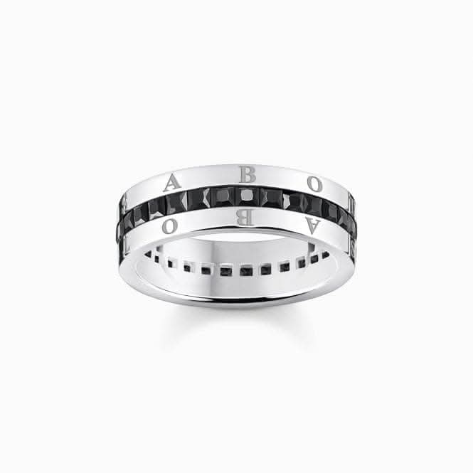 Sterling Silver Black Pavé Stones Ring TR2361 - 643 - 11Thomas Sabo Sterling SilverTR2361 - 643 - 11 - 58