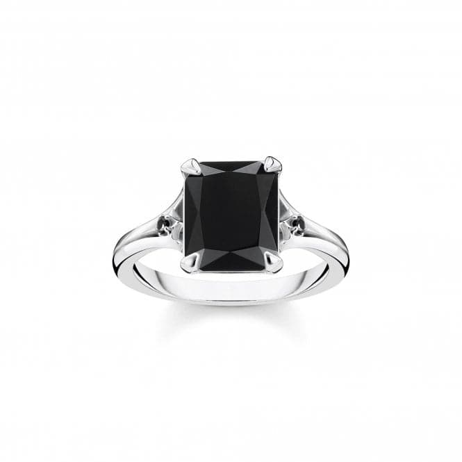 Sterling Silver Black Stone Ring TR2297 - 641 - 11Thomas Sabo Sterling SilverTR2297 - 641 - 11 - 48