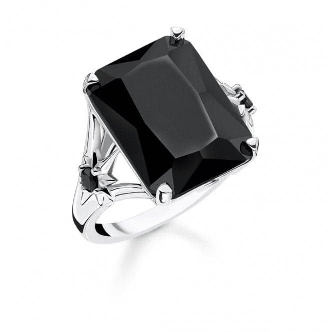 Sterling Silver Black Stone Star Cocktail Ring TR2261 - 641 - 11Thomas Sabo Sterling SilverTR2261 - 641 - 11 - 60