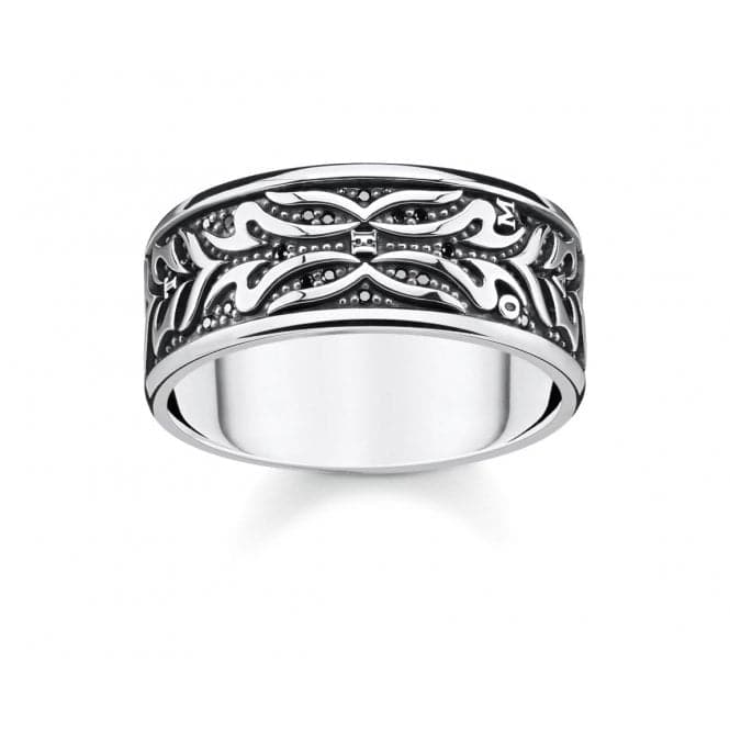 Sterling Silver Black Tiger Pattern Ring TR2291 - 643 - 11Thomas Sabo Sterling SilverTR2291 - 643 - 11 - 48